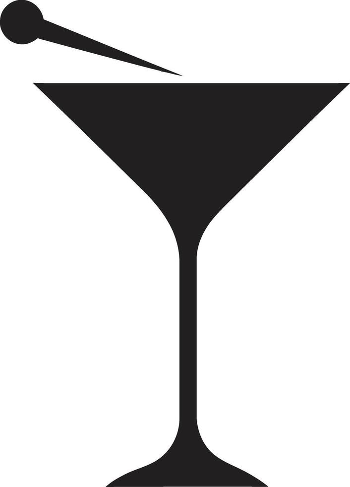 Sleek Sips Black Drink ic Symbolism Refined Blend Black Cocktail Emblematic Mark vector