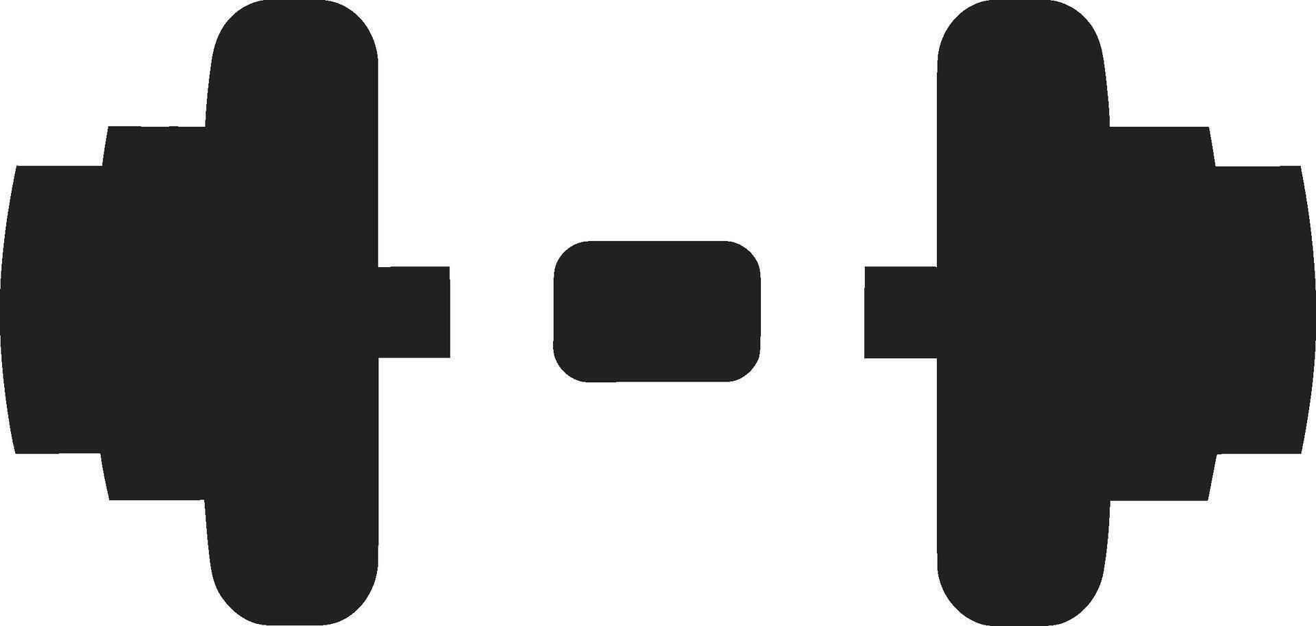 MuscleMaster Robust Symbol IronCore Weighty Dumbbell Emblem vector