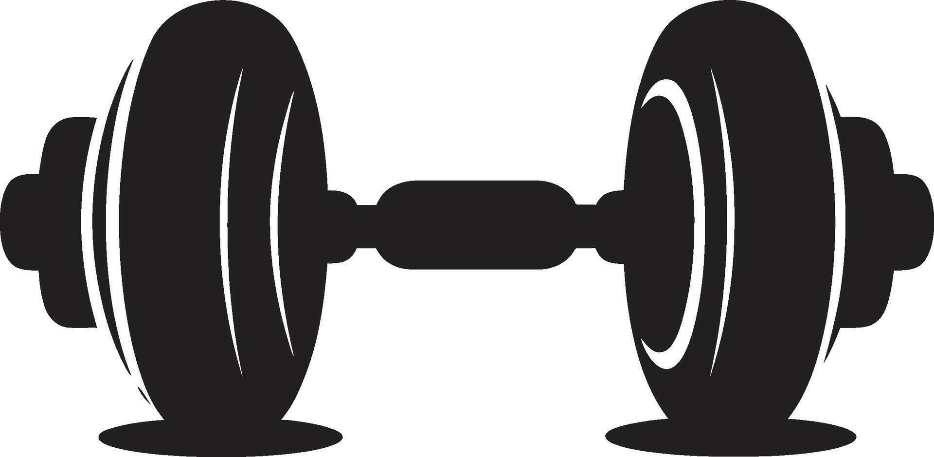 MuscleHue Weighty Dumbbell Emblem PowerGrip Fitness vector