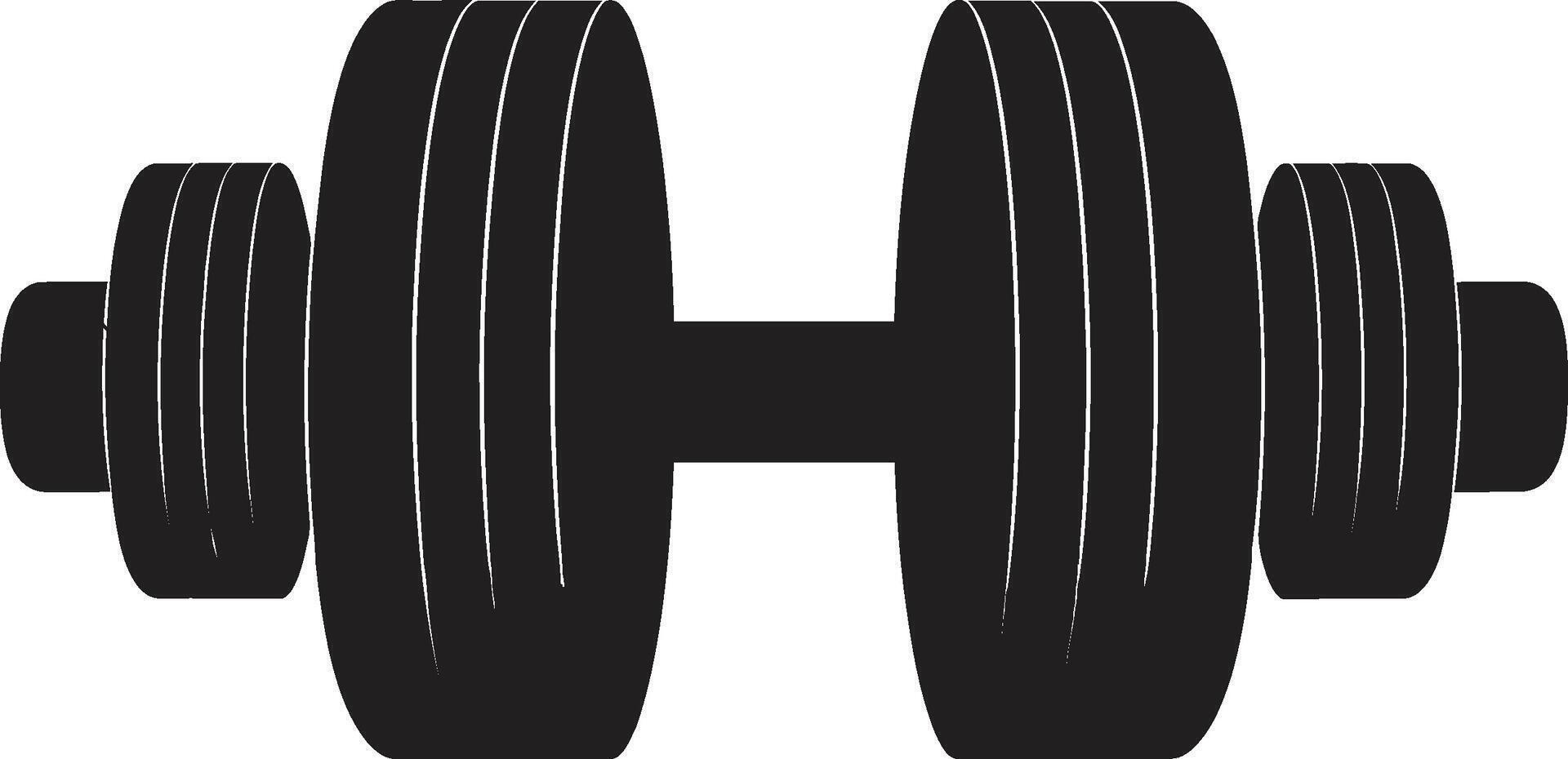 MightyTone Robust Symbol MuscleHue Weighty Dumbbell Emblem vector
