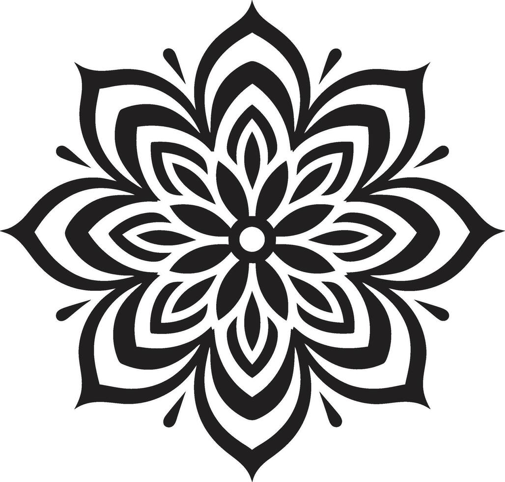 cultural caleidoscopio elegante mandala en pulcro negro conmovedor espirales negro con mandala modelo vector