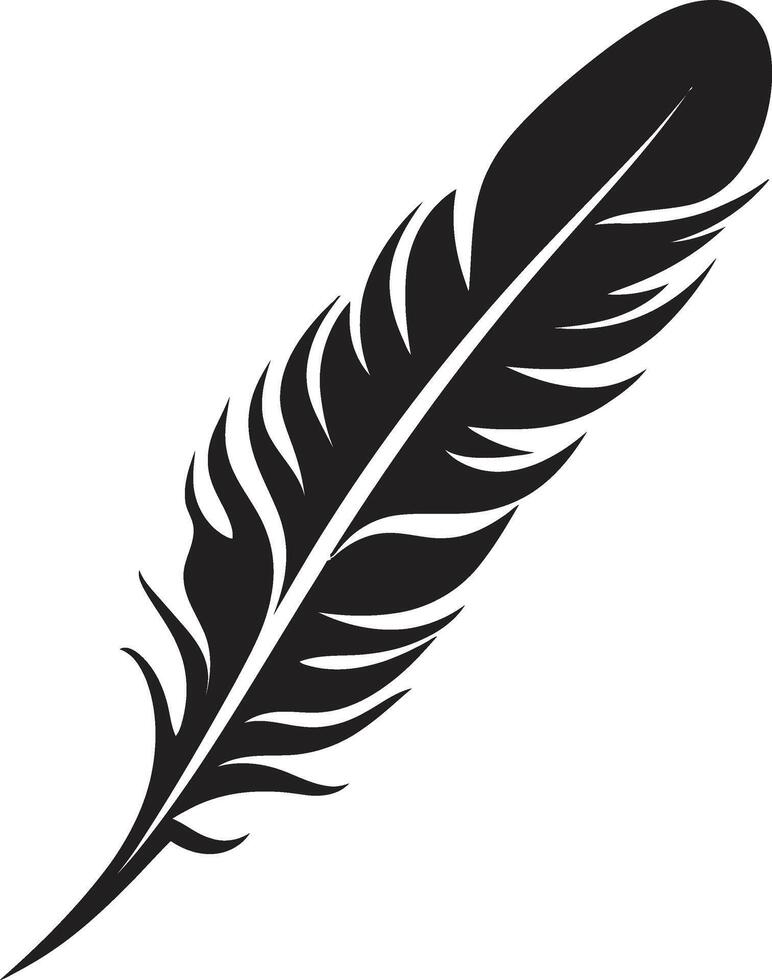 Avian Aria Elegant Bird Feather Emblem Celestial Sojourn Feathered vector