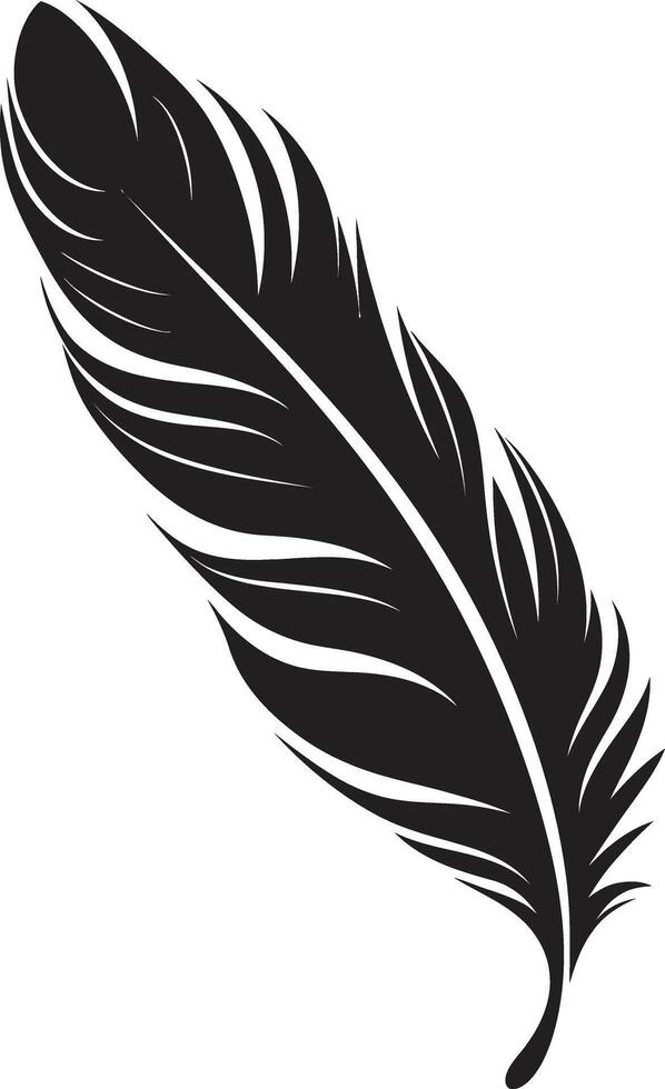 Feathered Odyssey Floating Plume Winged Whispers Bird Feather Symbol vector