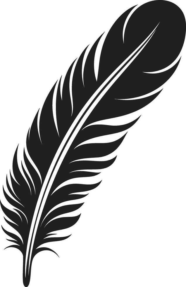 Ethereal Elegance Skyward Plume Aerial Flourish Feathered Symbol vector