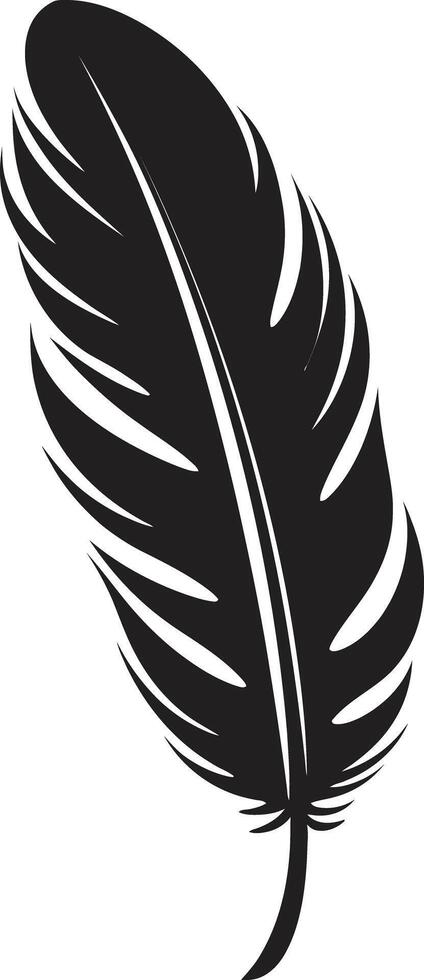 etéreo ascenso pájaro pluma emblema cinta elegancia regalo de gracia vector