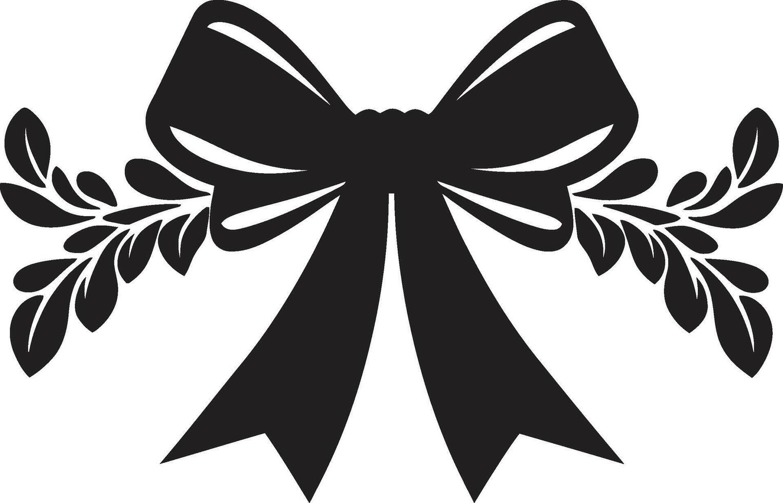 Silk Serenade Bowed Gift Celestial Cascade Ribboned Elegance vector