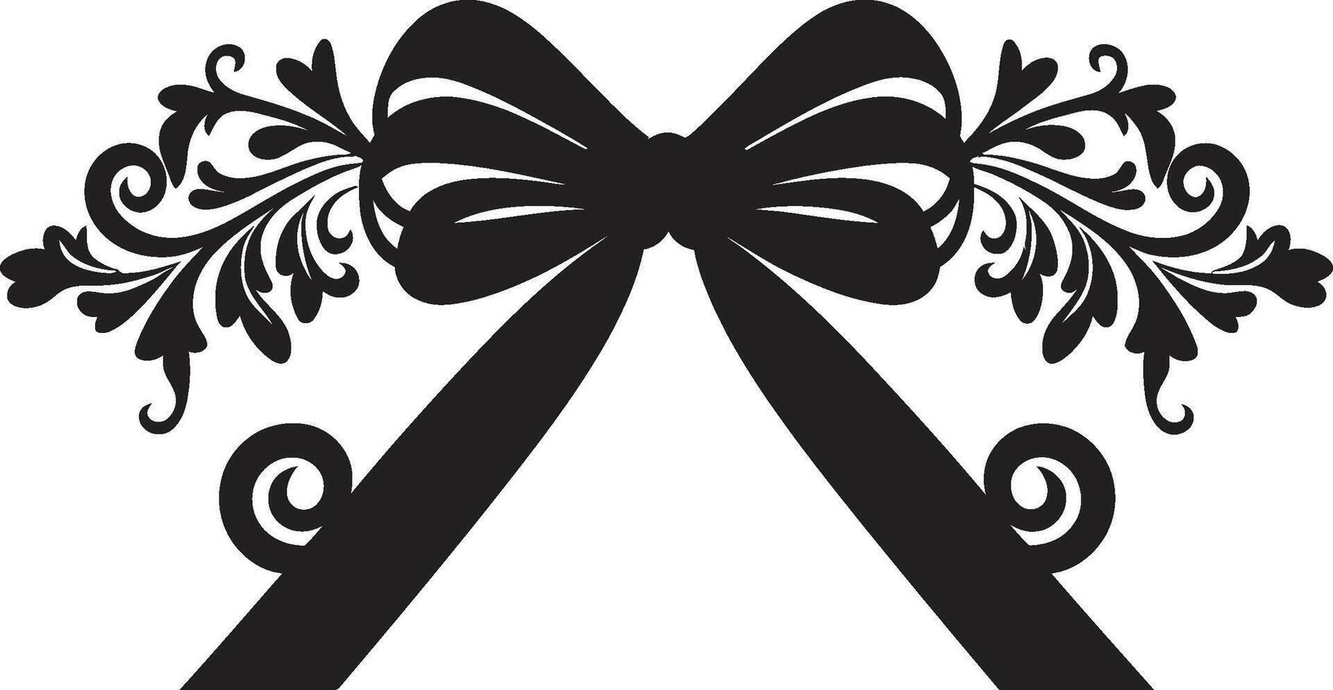 Enchanting Euphoria Gift Bow Elegance Unveiled Ribboned vector