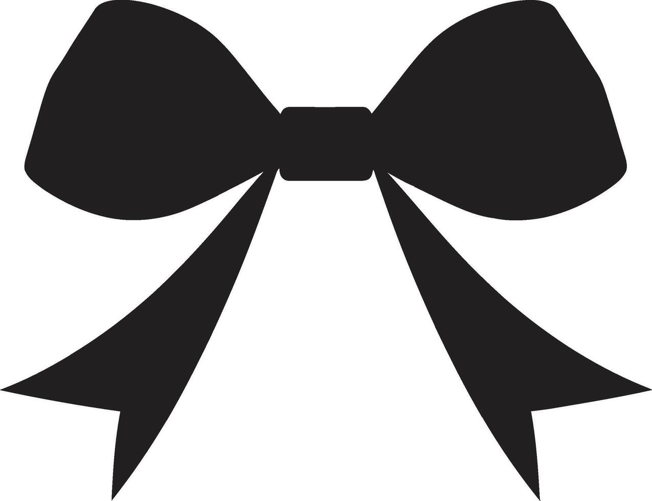 Celestial Cascade Ribboned Elegance Whispers of Euphoria Tied Bow Emblem vector