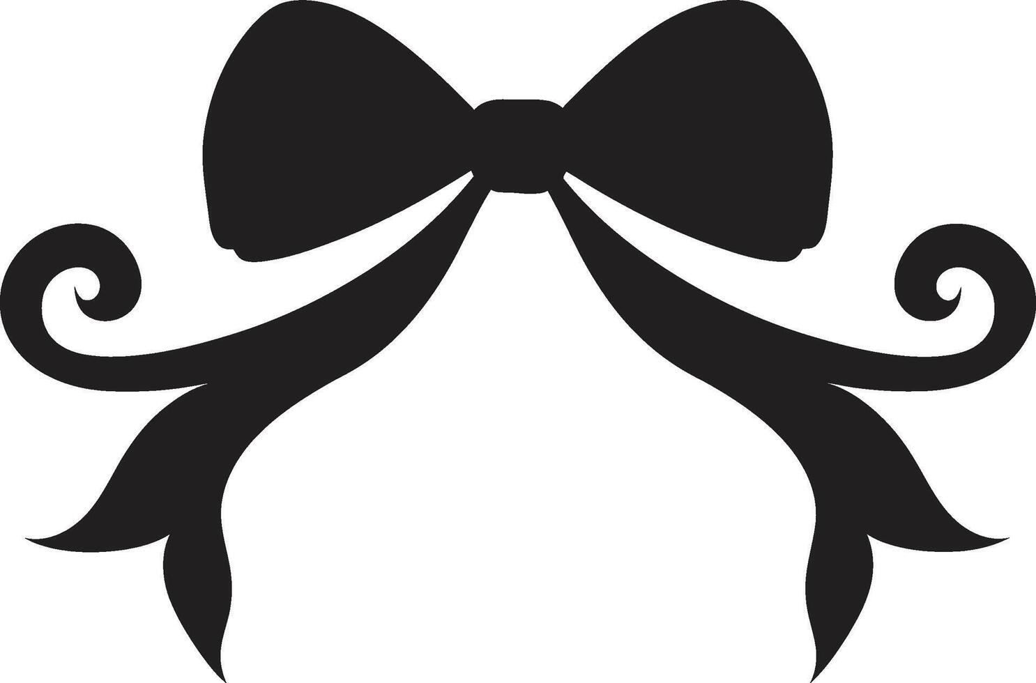 Radiant Ribbon Surprise Emblem Symphony of Silk Elegant Bow vector