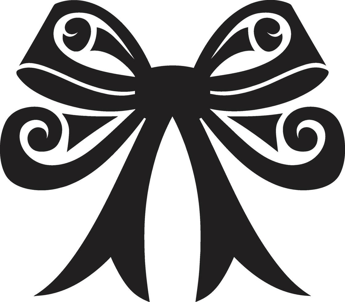 Bow Bliss Tied Elegance Tapestry of Joy Ribboned Symbol vector