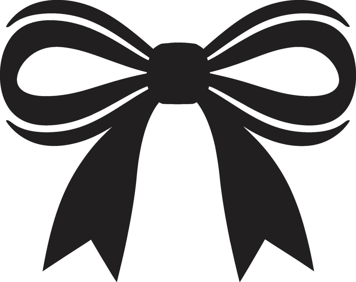 Whispers of Celebration Tied Elegance Silk Symphony Ribboned Gift Emblem vector