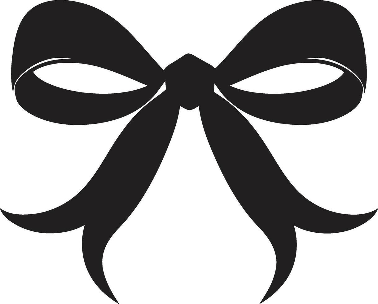 Tied Euphoria Gift Bow Symbol Velvet Whispers Bowed Surprise vector