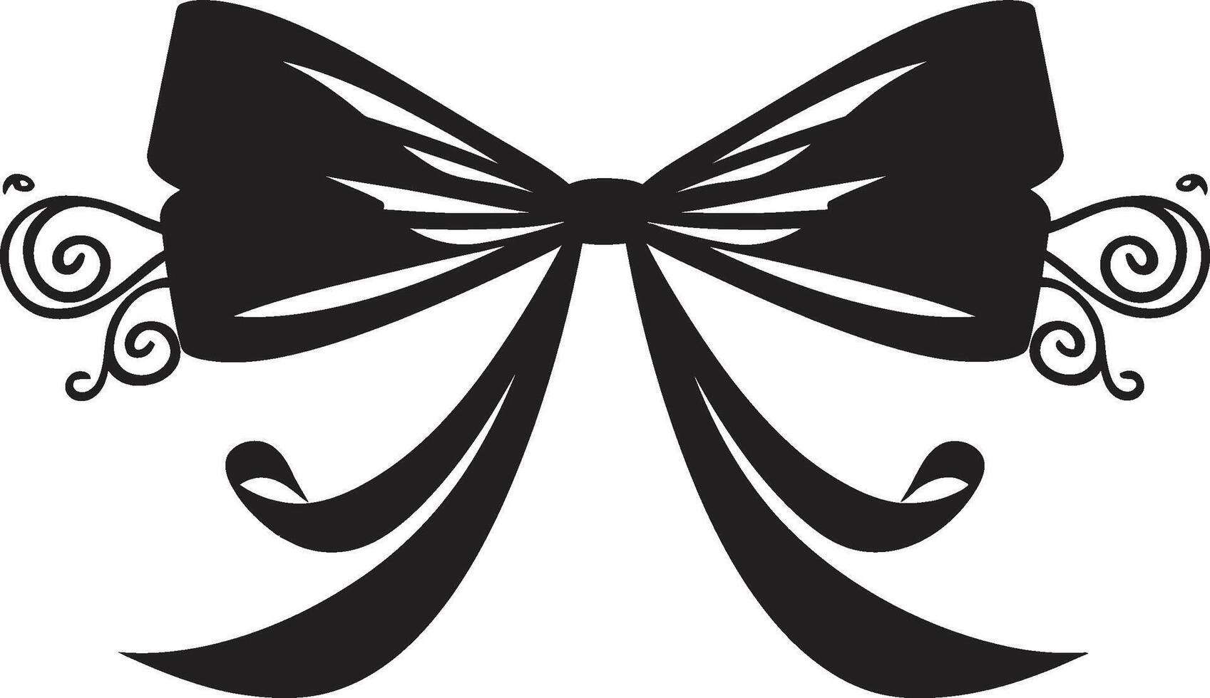 Ribboned Elegance Gift of Grace Emblem Enchanted Surprise Bow vector