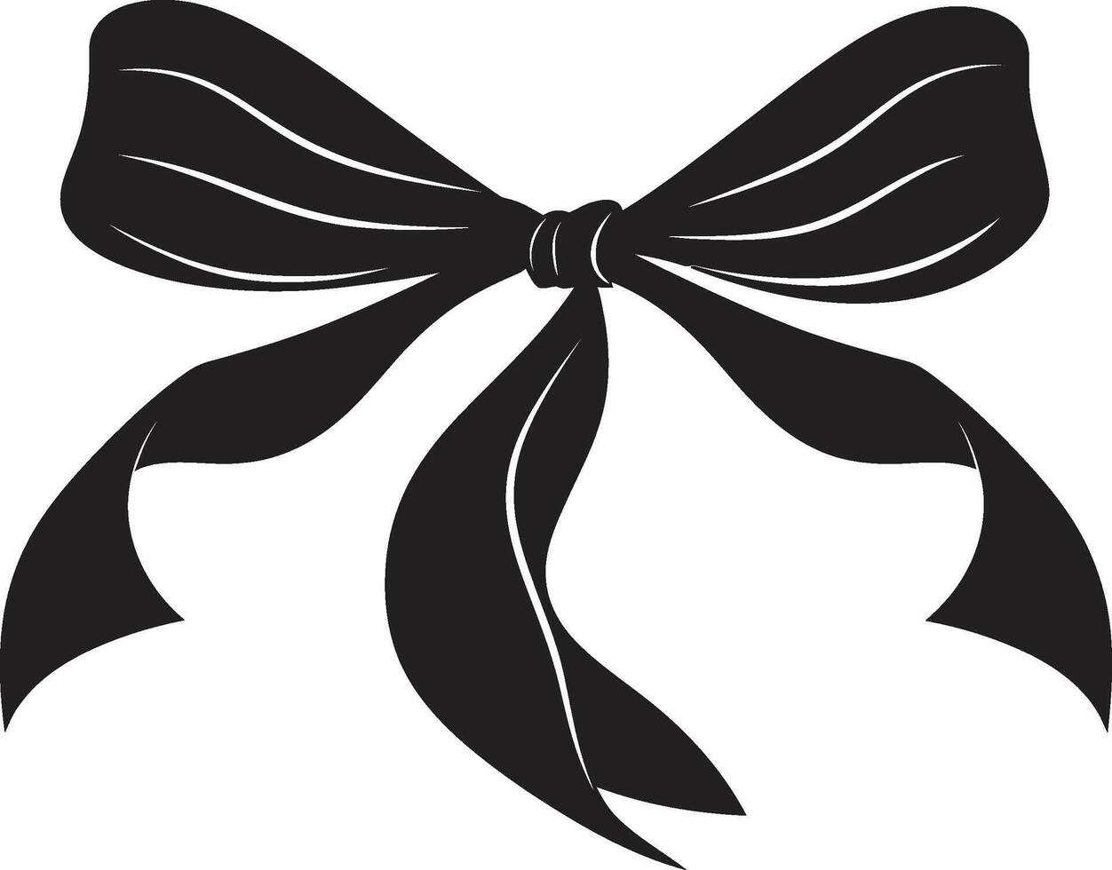 Symphony of Joy Gift Bow Symbol Celestial Serenity Tied Elegance vector