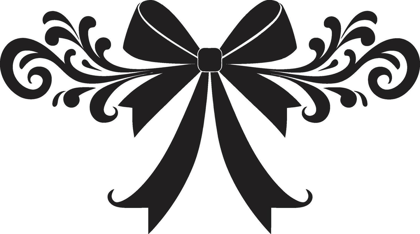 Bow Bliss Gift Ribbon Symbolism Whispers of Celebration Tied Elegance vector