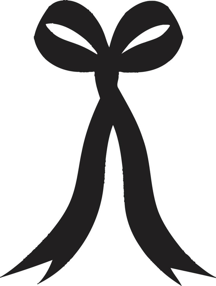 Festive Flourish Gift Ribboned Bow of Bliss Ribbon Elegance vector