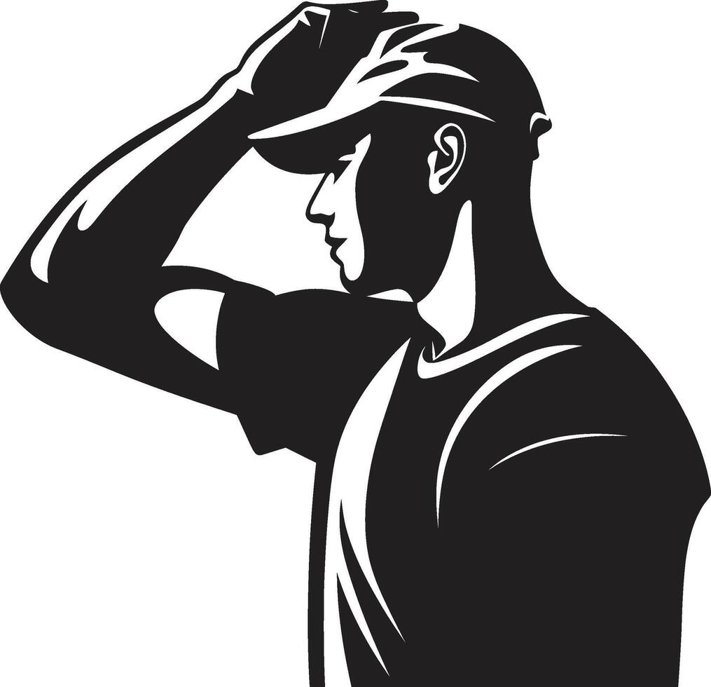 Confused Canvas Depressed Man in Melancholy Maze Emblem of a Mind in Turmoil vector