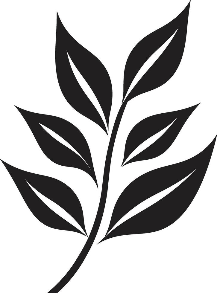 Enchanted Eden of Leaf Silhouette Natures Symphony Leaf Silhouette Emblem in vector