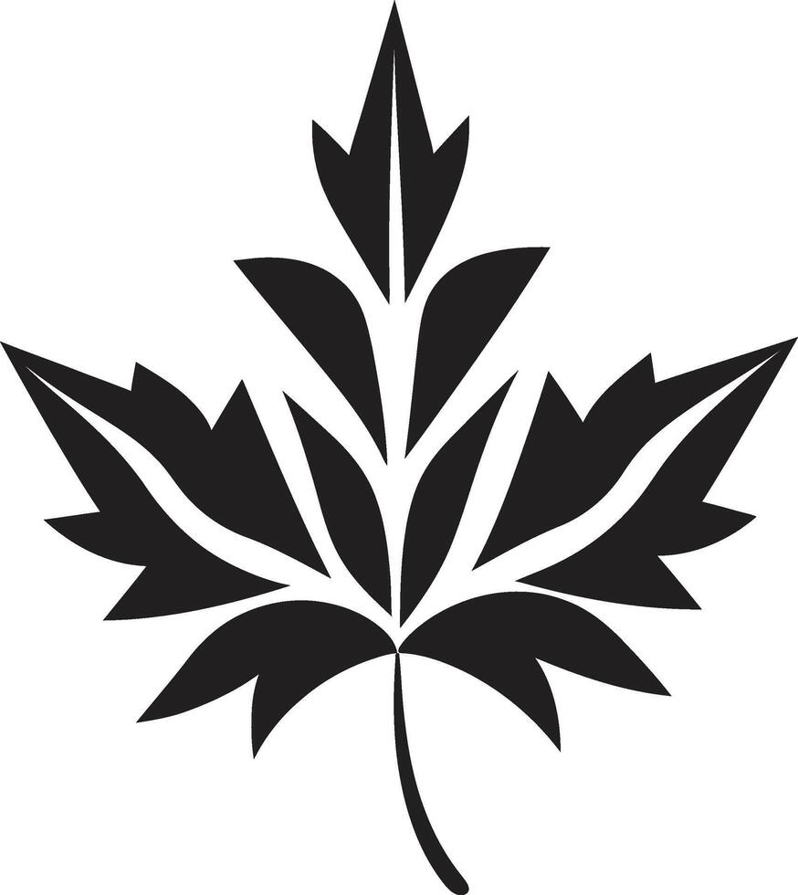 Ethereal Elegance Elegant with Leaf Silhouette Tranquil Oasis of Leaf Silhouette vector