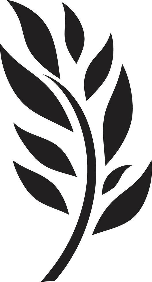 Harmony in Nature Natures Emblem with Leaf Silhouette Whispering Greens Silhouetted Leaf vector