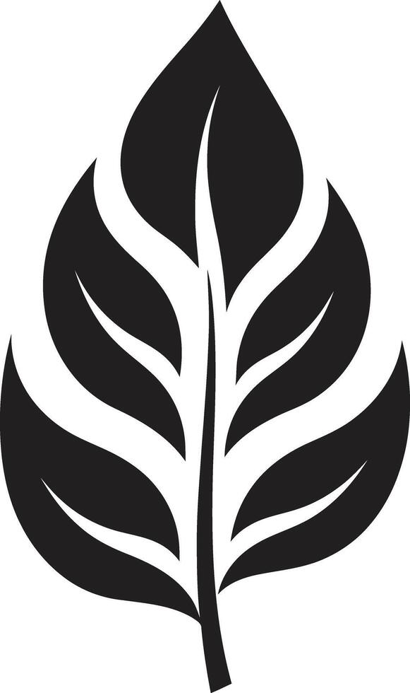 Enchanted Canopy Leaf Silhouette Emblem in Zen Garden Nature Inspired with Leaf Silhouette vector