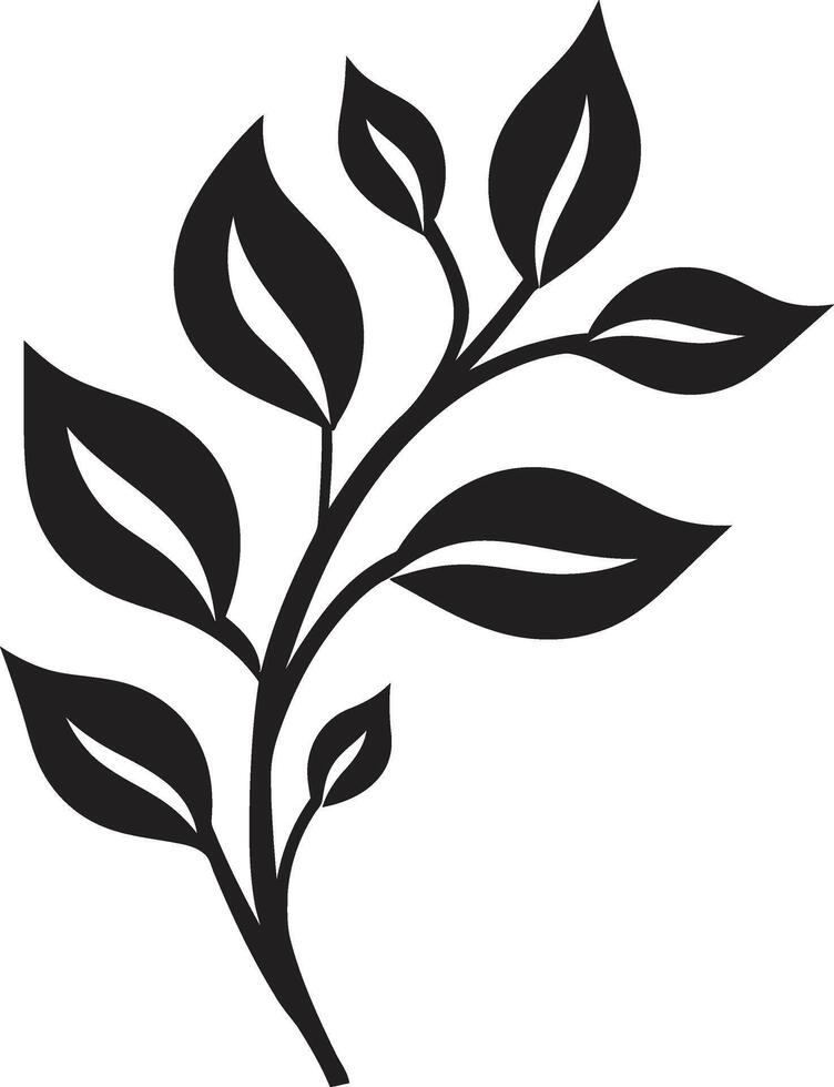 Natures Embrace Emblem of Leaf Silhouette Tranquil Foliage Silhouetted Leaf in Elegant vector