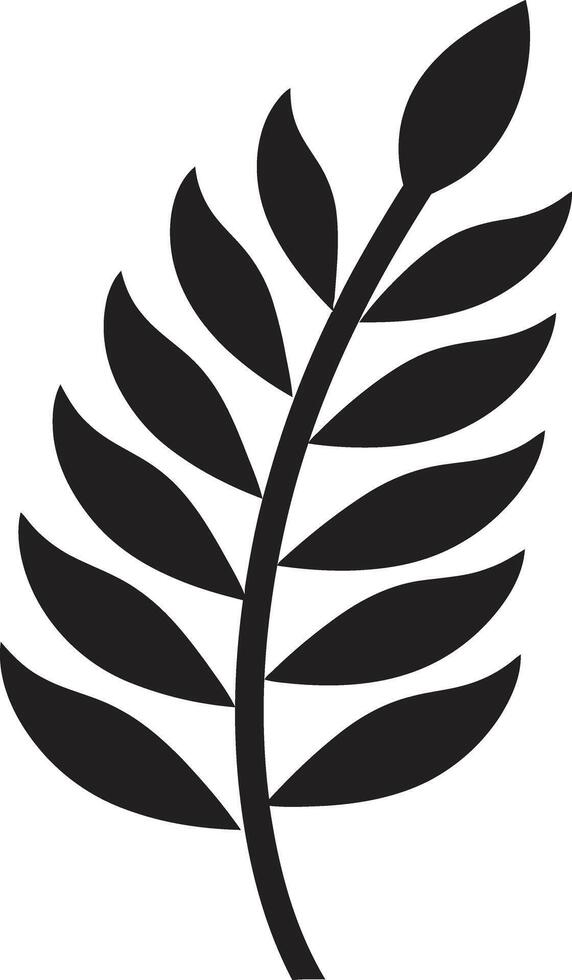 Natures Serenity Elegant with Leaf Silhouette Radiant Greens Emblem of Leaf Silhouette vector