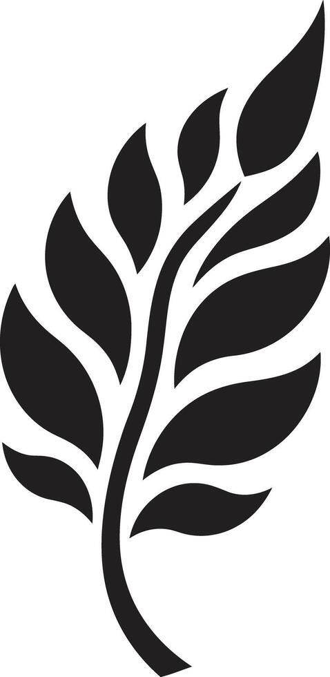Natures Symphony Leaf Silhouette in Harmony in Green Botanical with Leaf Silhouette vector