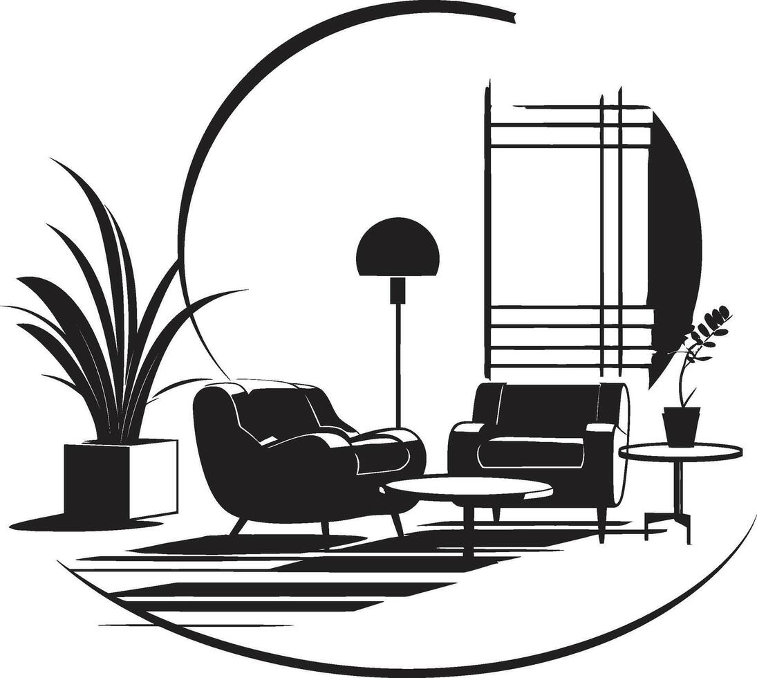 elegante vivo desvelado ic negro s definir el elegancia de moderno casa vivo espacios noir morada pulcro s en negro iluminar el tranquilo esencia de moderno casa interiores vector