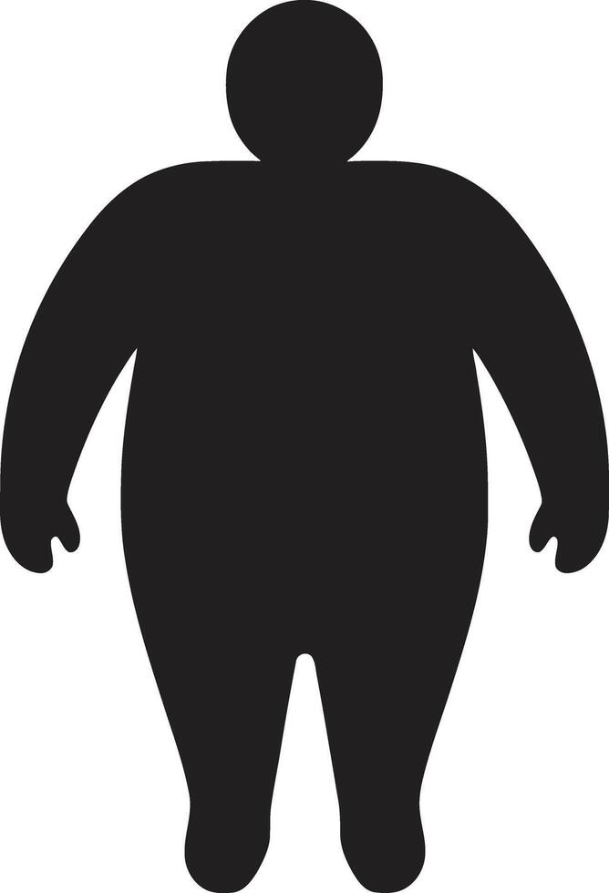 Empowered Evolution A 90 Word Human for Obesity Awareness Revitalize and Reshape Black ic Inspiring Obesity Transformation vector