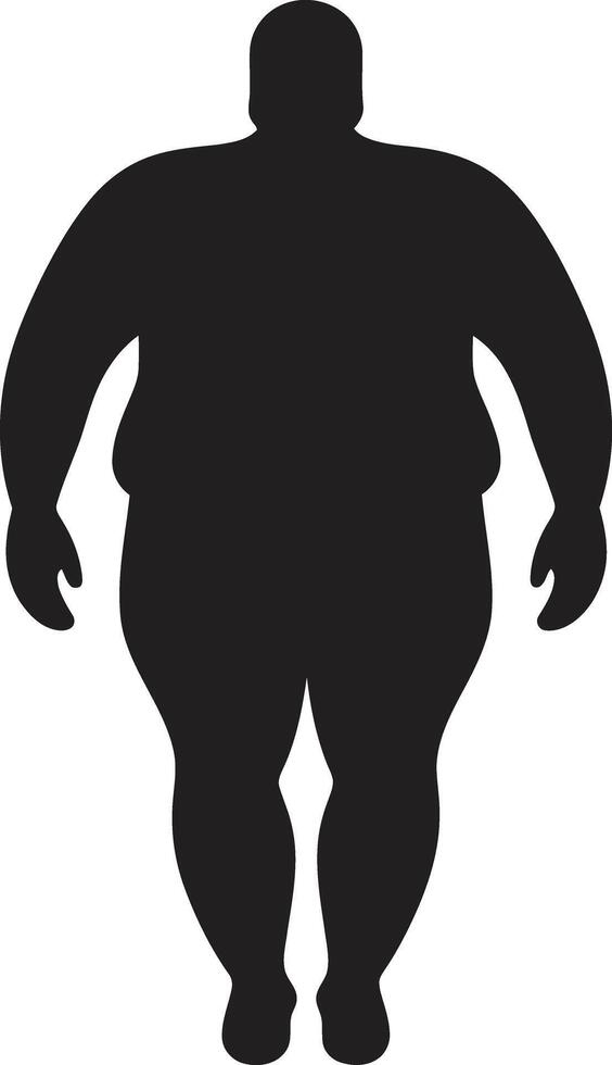 Empowered Evolution A 90 Word Human for Obesity Awareness Revitalize and Reshape Black ic Inspiring Obesity Transformation vector