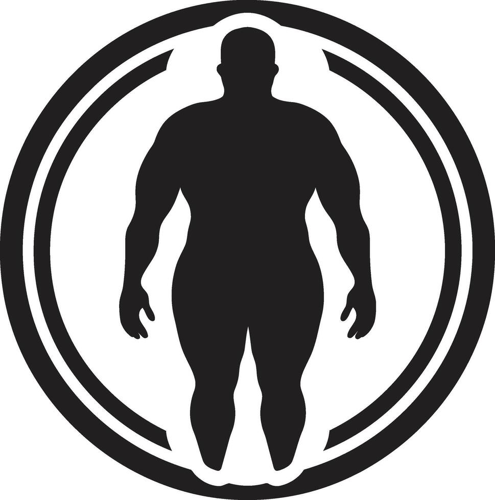 Empowered Evolution A 90 Word Human for Obesity Awareness Revitalize and Reshape Black ic Inspiring Obesity Transformation vector