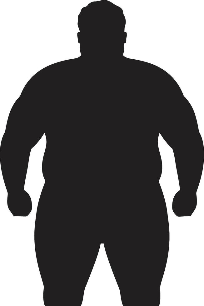 Empowered Evolution A 90 Word Human for Obesity Awareness Revitalize and Reshape Black ic Inspiring Obesity Transformation vector