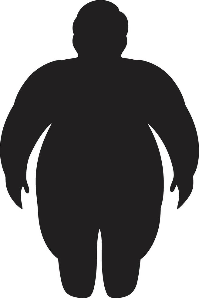 remodelar realidad negro emblema defendiendo anti obesidad movimiento empoderado evolución un 90 palabra humano para obesidad conciencia vector