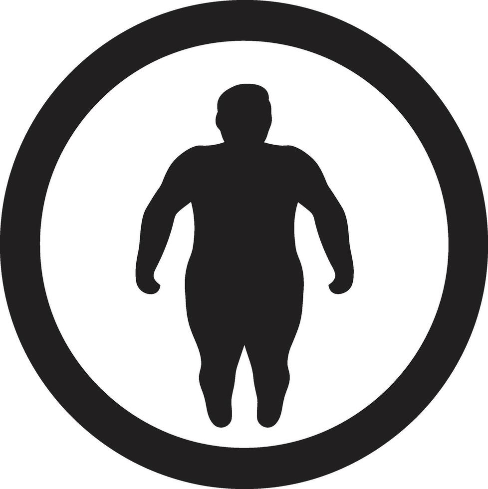 podar triunfo para humano obesidad bienestar en negro defendiendo cambio 90 palabra emblema para humano obesidad intervención en negro vector