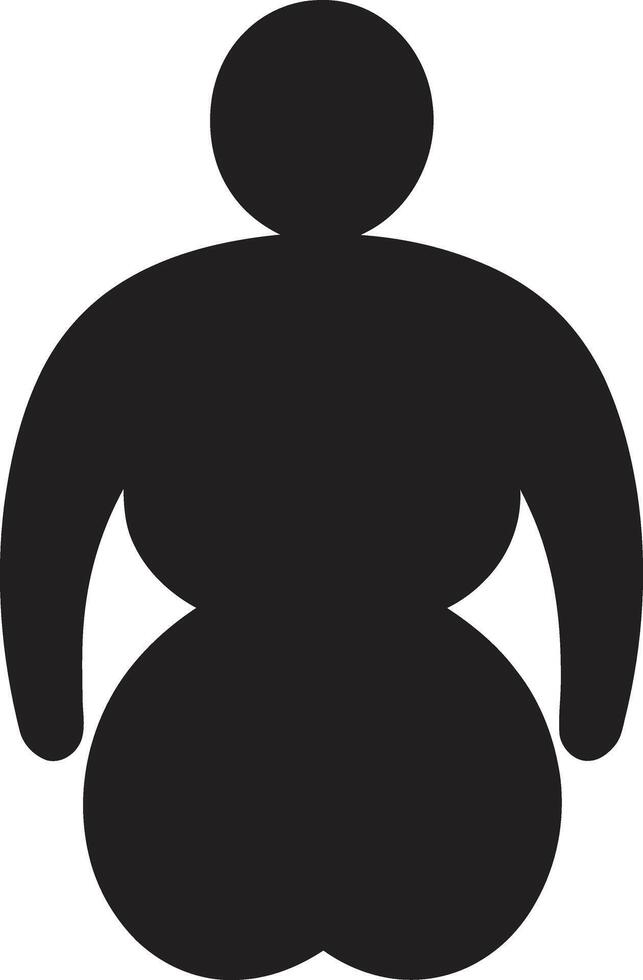 ajuste fusión 90 palabra emblema en negro para obesidad intervención Delgado soluciones humano en contra obesidad vector