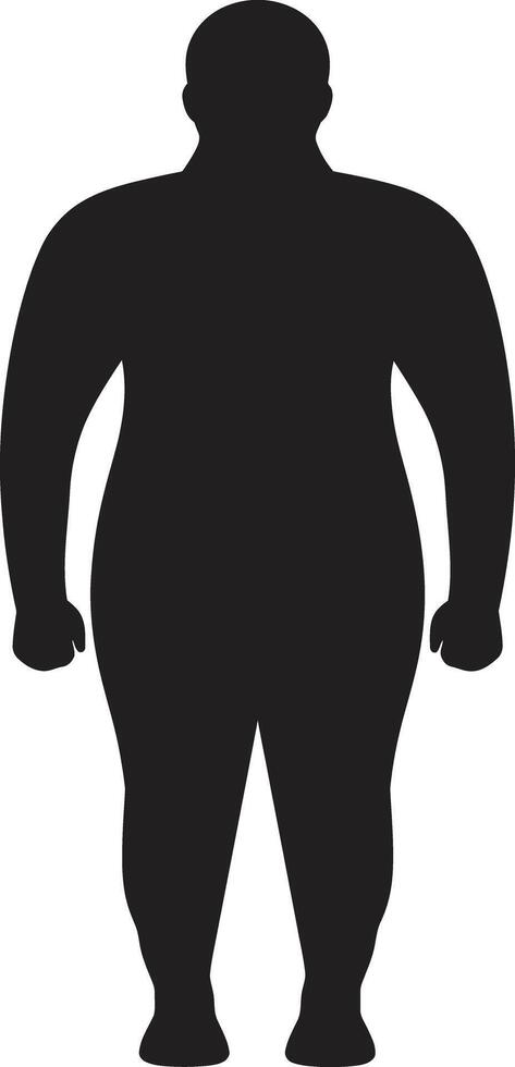 obesidad grito negro ic humano figura en 90 palabras podar tendencias emblema para en negro en contra obesidad vector