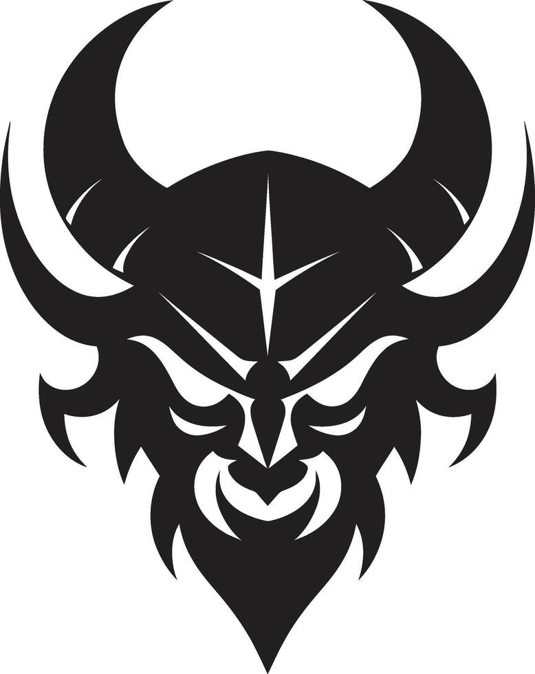 Chic Oni Silhouette Elegant Art for a Modern Identity Shadowed Oni Emblem Stylish Black with Japanese Flair vector