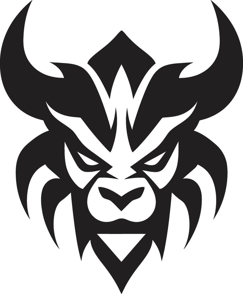 Elegant Oni Noir Stylish Black for a Captivating Brand Dark Oni Intricate Art with Japanese Inspiration vector