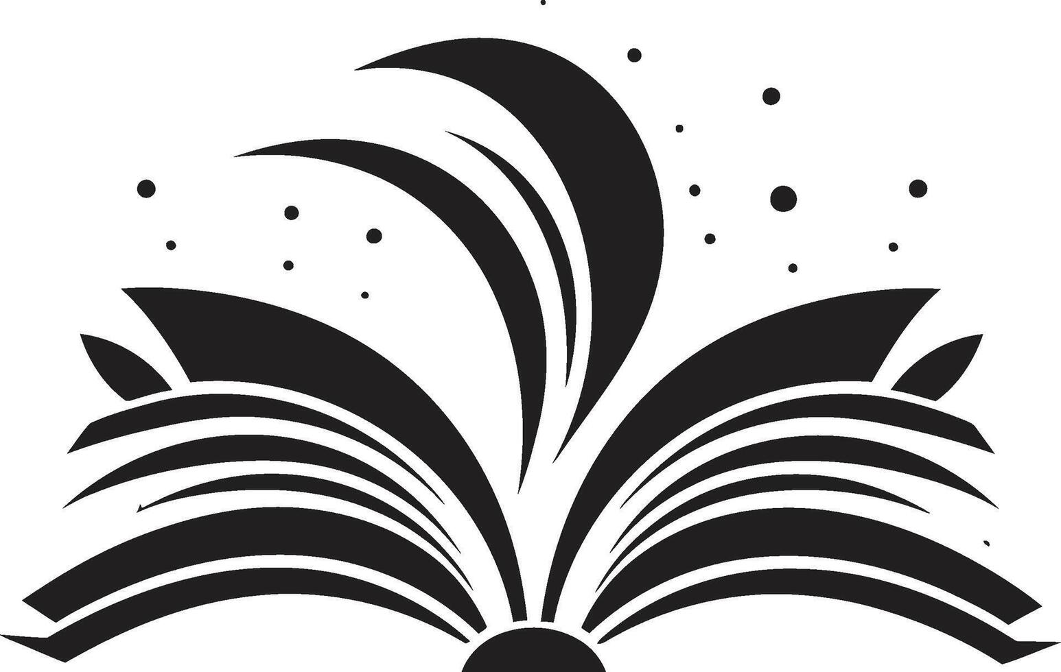 Noir Book Stylish Black Illustration with Open Book Reading Experience Emblem Elegant Black with Open Book vector