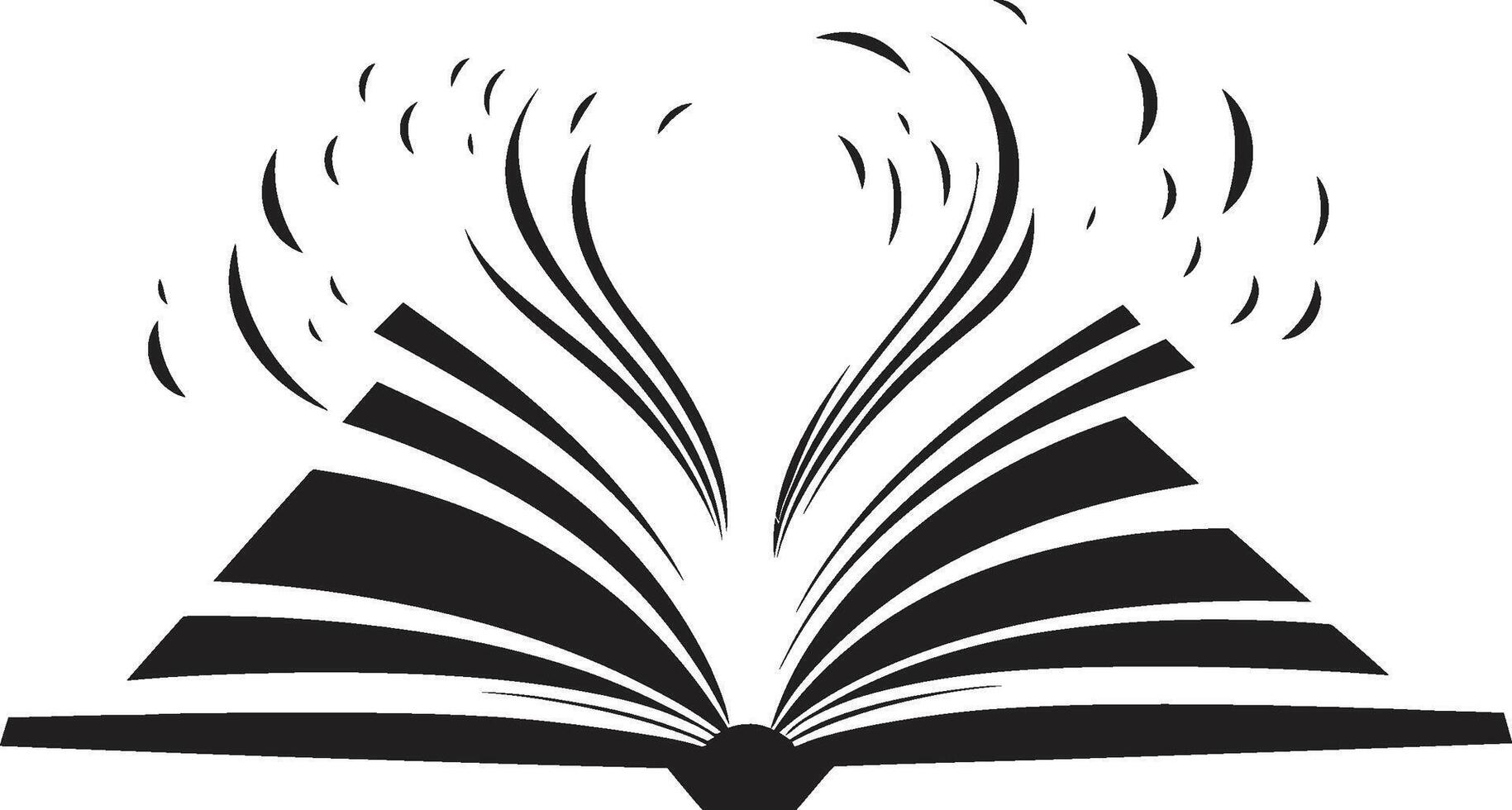 Opened Book Elegance Stylish for Literary Appeal Knowledge Unveiled Dark with Intricate Book vector