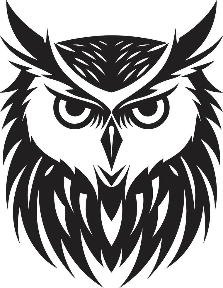 águila ojos visión noir inspirado para un cautivador Mira noche visión elegante negro búho para moderno marca vector