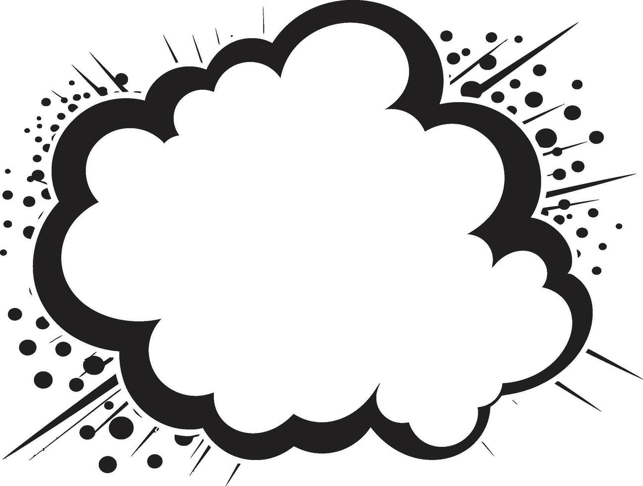 Speech Bubble Symphony ic Black with 80 Word Charm PopArt Panache 80 Word Comic Speech Bubble vector
