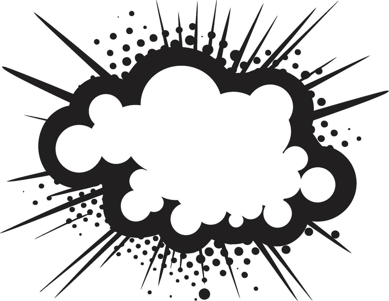 PopArt Powerhouse 80 Word Comic Speech Bubble Dynamic Dialogues 80 Words in a PopArt Cloud vector