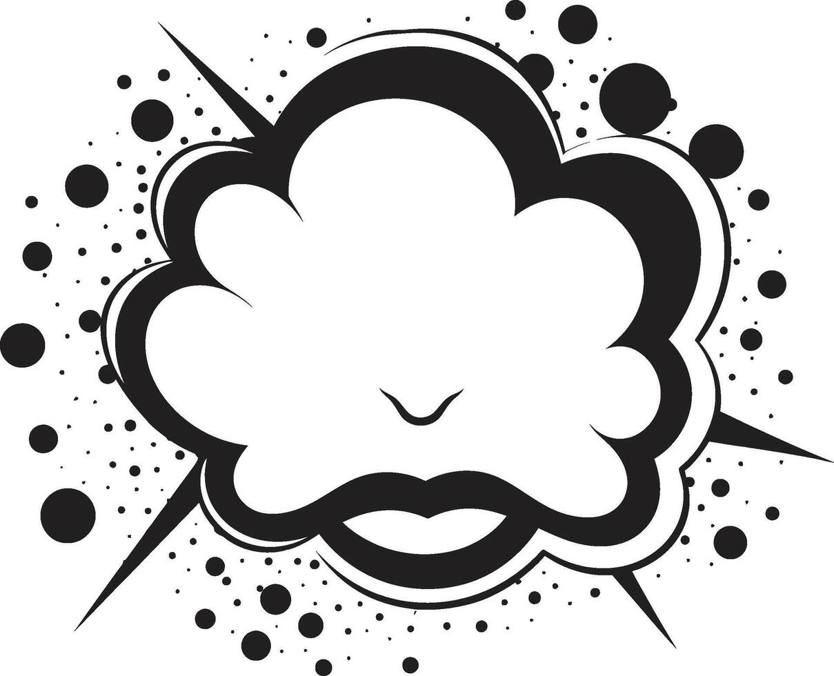 Bold Banter Monochrome Speech Bubble with 80 Words Comic Chic 80 Word Pop Culture Cloud vector
