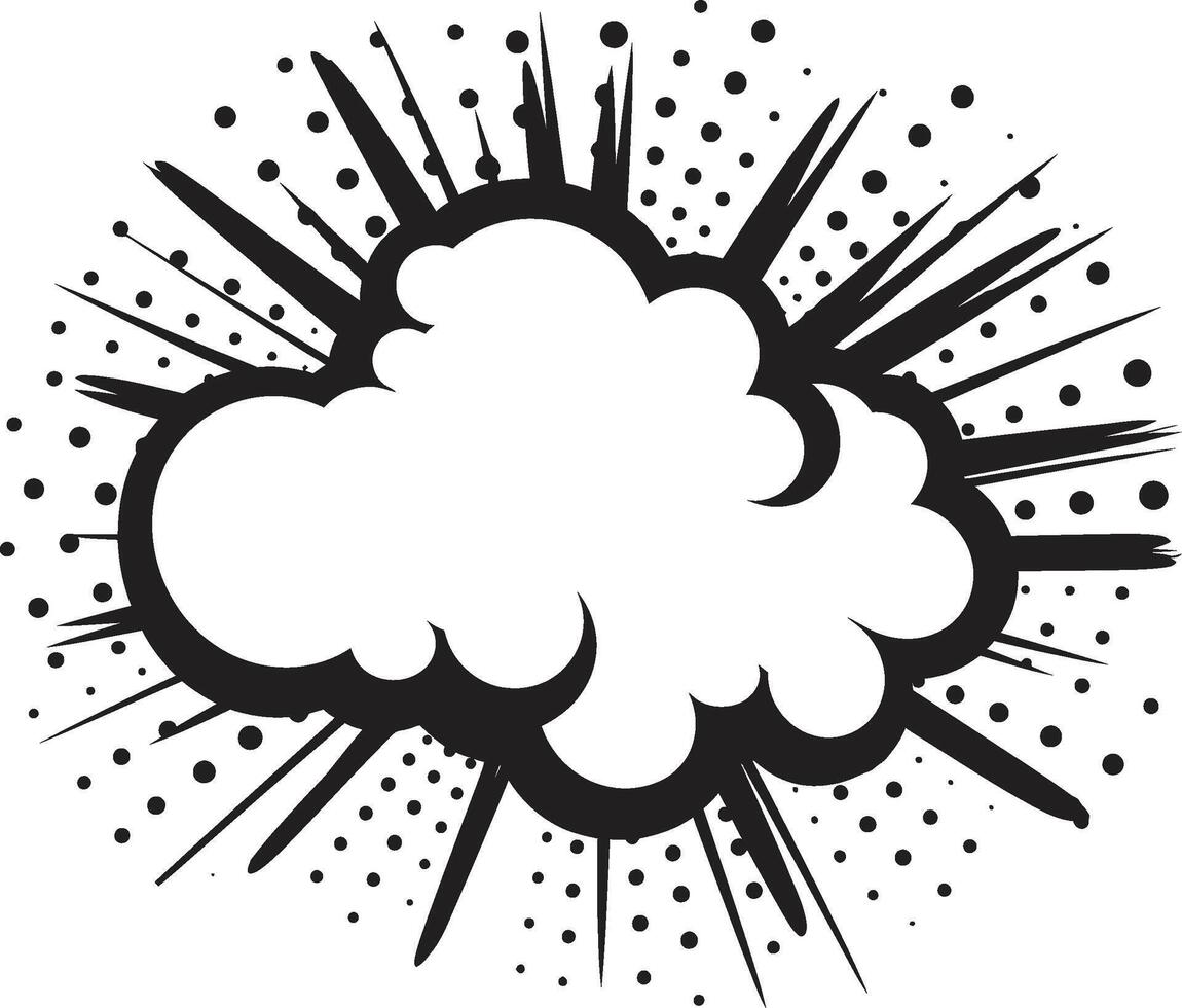 PopArt Panache 80 Words Comic Speech Bubble Comic Conversations Pop Culture Cloud with 80 Words Flair vector
