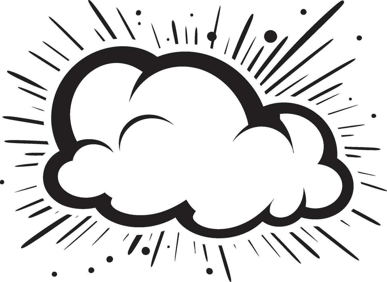 Expression Euphoria PopArt Speech Cloud Whirlwind Wording Retro Black Speech Bubble vector