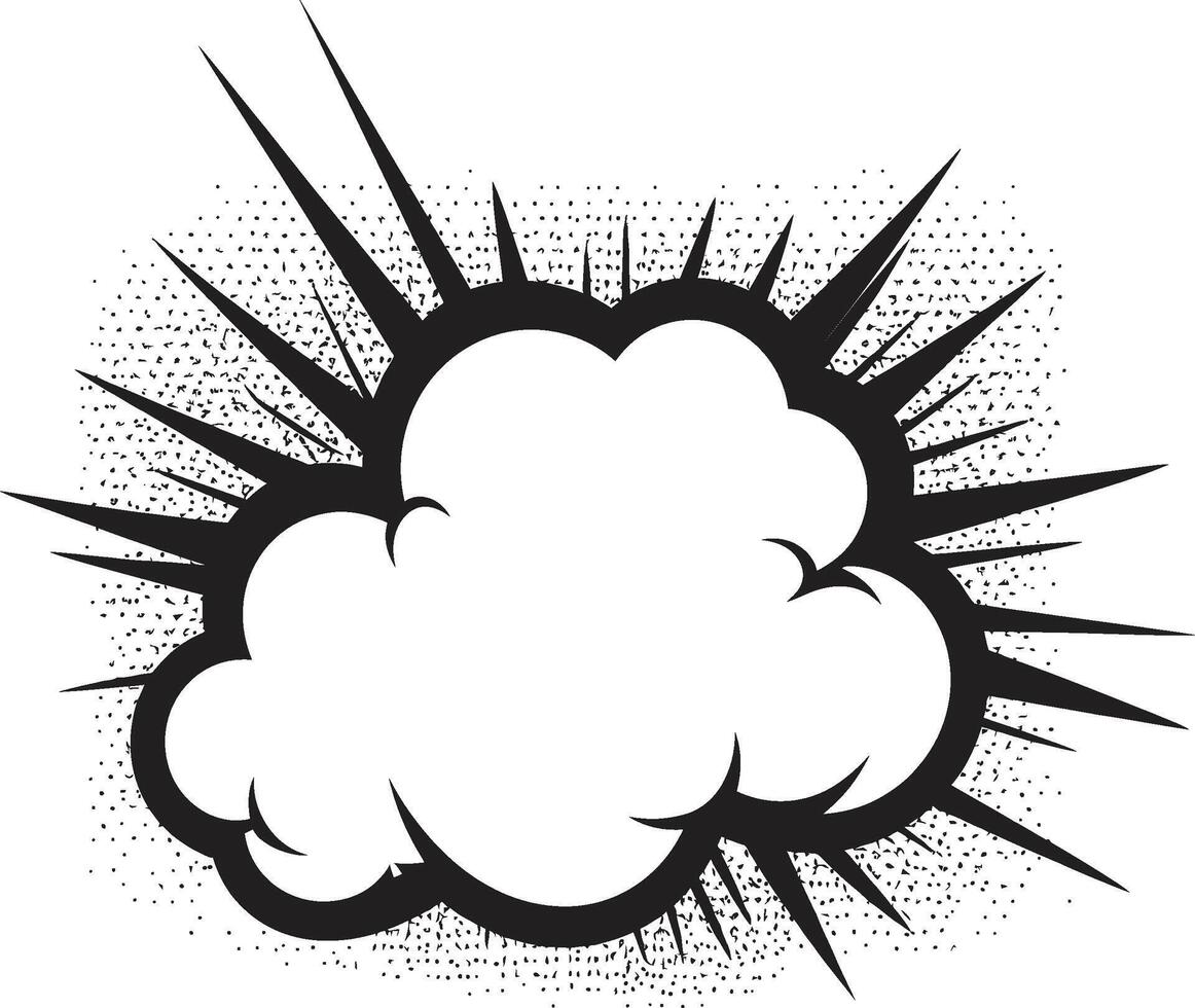 Captivating Chat ic Black Speech Bubble Word Wonderland PopArt Speech Cloud Emblem in vector