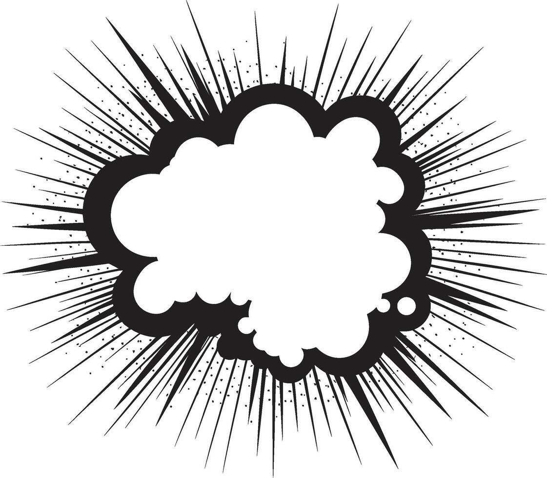 Expressive Exchange PopArt Comic Cloud Captivating Chat ic Black Speech Bubble vector