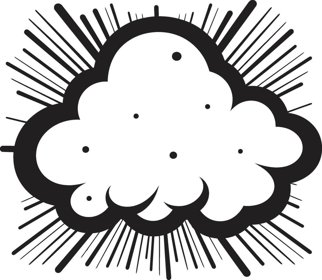 Word Wonderland Retro PopArt Speech Cloud Emblem Whirlwind Words Black Speech Bubble vector